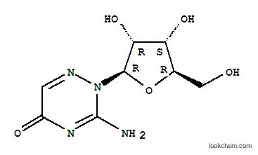 Molecular Structure of 15147-69-0 (1,2,4-Triazin-5(2H)-one,3-amino-2-b-D-ribofuranosyl-)