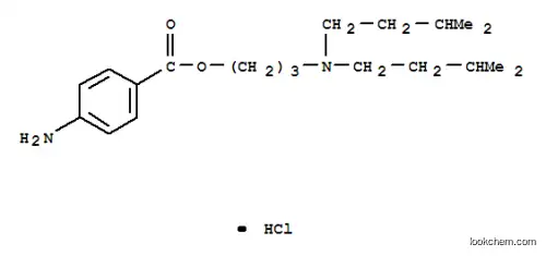 Molecular Structure of 15154-34-4 (N-{3-[(4-aminobenzoyl)oxy]propyl}-3-methyl-N-(3-methylbutyl)butan-1-aminium chloride)