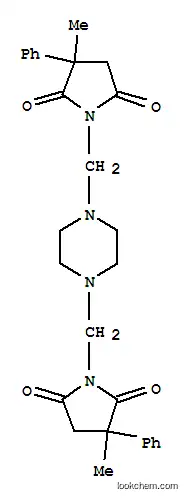 Molecular Structure of 15155-40-5 (2,5-Pyrrolidinedione,1,1'-[1,4-piperazinediylbis(methylene)]bis[3-methyl-3-phenyl- (9CI))