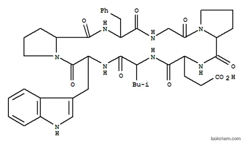 Molecular Structure of 151606-41-6 (Cyclo(L-a-glutamyl-L-leucyl-L-tryptophyl-L-prolyl-L-phenylalanylglycyl-L-prolyl),stereoisomer)