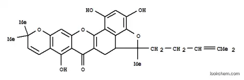 Molecular Structure of 151627-66-6 (5H,7H,11H-Benzofuro[3,4-bc]pyrano[2,3-i]xanthen-7-one,5a,6-dihydro-1,3,8-trihydroxy-5,11,11-trimethyl-5-(4-methyl-3-pentenyl)- (9CI))