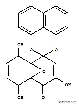 Molecular Structure of 151702-61-3 (Spiro[4a,8a-epoxynaphthalene-1(4H),2'-naphtho[1,8-de][1,3]dioxin]-4-one,5,8-dihydro-3,5,8-trihydroxy-, (4aR,5S,8R,8aS)- (9CI))