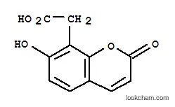 Molecular Structure of 15176-77-9 (2H-1-Benzopyran-8-aceticacid, 7-hydroxy-2-oxo-)