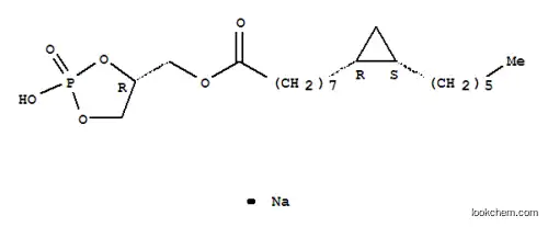 Molecular Structure of 151766-52-8 (Cyclopropaneoctanoicacid, 2-hexyl-, [(4R)-2-hydroxy-2-oxido-1,3,2-dioxaphospholan-4-yl]methylester, sodium salt, (1R,2S)- (9CI))