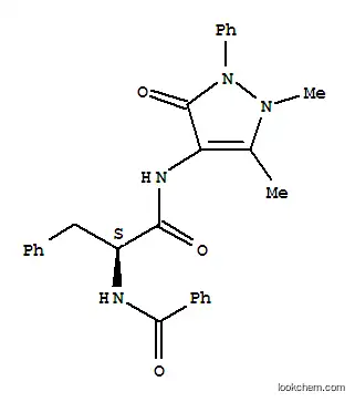 Benzenepropanamide, alpha-(benzoylamino)-N-(2,3-dihydro-1,5-dimethyl-3-oxo-2-phenyl-1H-pyrazol-4-yl)-, (S)-