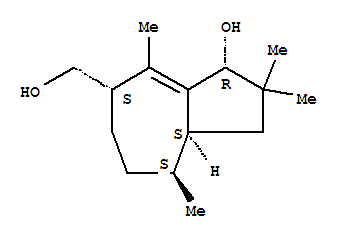 Molecular Structure of 152075-95-1 (5-Azulenemethanol,1,2,3,5,6,7,8,8a-octahydro-3-hydroxy-2,2,4,8-tetramethyl-, (3R,5S,8S,8aS)-)