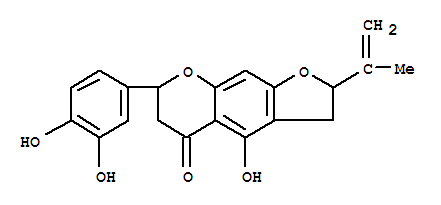 Molecular Structure of 152075-97-3 (5H-Furo[3,2-g][1]benzopyran-5-one,7-(3,4-dihydroxyphenyl)-2,3,6,7-tetrahydro-4-hydroxy-2-(1-methylethenyl)- (9CI))