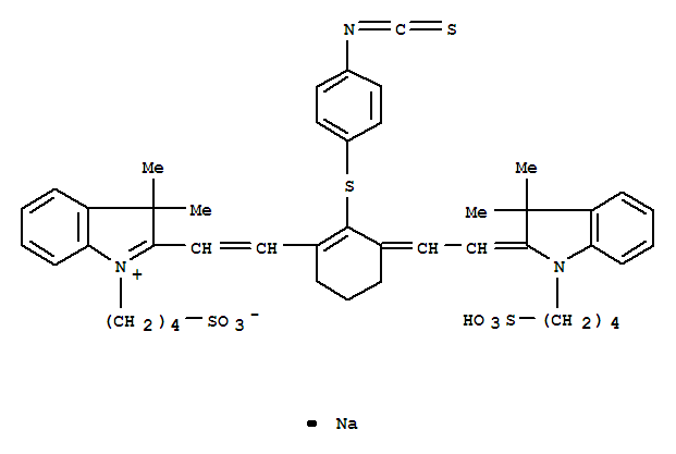 1,1'-BIS(4-SULFOBUTYL)-11-(4-ISOTHIOCYANATOPHENYLTHIO)-3,3,3',3'-TETRAMETHYL-10,12-TRI METHYLENEINDOTRICARBOCYANINE MONOSODIUM SALT