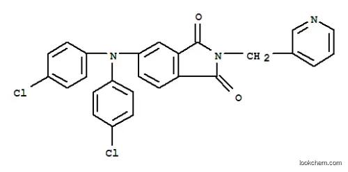 Molecular Structure of 152264-72-7 (5-[bis(4-chlorophenyl)amino]-2-(pyridin-3-ylmethyl)-1H-isoindole-1,3(2H)-dione)
