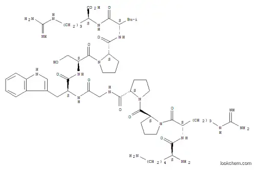 Molecular Structure of 152273-88-6 (bradykinin, Lys-Trp(6)-Leu(9)-)