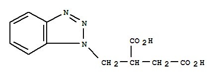 Molecular Structure of 152275-68-8 (Butanedioic acid,2-(1H-benzotriazol-1-ylmethyl)-)
