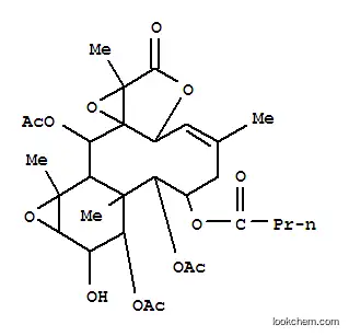 Butanoic acid,(2aS,3Z,6S,7R,7aR,8R,9S,9aS,10aR,10bS,11S,11aS,12aR)-7,8,11-tris(acetyloxy)-1,2a,5,7,7a,8,9,9a,10a,10b,11,12a-dodecahydro-9-hydroxy-4,7a,10a,12a-tetramethyl-1-oxo-6H-oxireno[c]oxireno[5',6']benzo[1',2':4,5]cyclodeca[1,2-b]furan-6-ylester (9CI)