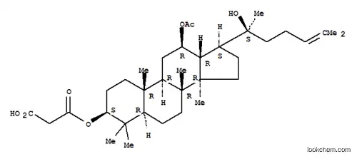 Molecular Structure of 152340-18-6 (Dammar-24-ene-3,12,20-triol,12-acetate 3-(hydrogen propanedioate), (3b,12b)- (9CI))