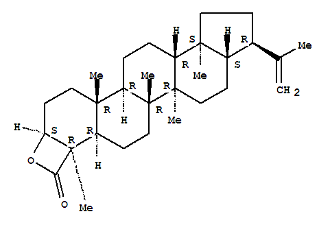 Molecular Structure of 152340-42-6 (A'-Neogammacer-22(29)-en-23-oicacid, 3-hydroxy-, b-lactone, (3b,4b,21b)- (9CI))