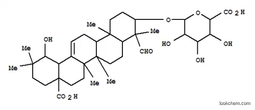 Molecular Structure of 152340-48-2 (b-D-Glucopyranosiduronic acid, (3b,4a,19a)-17-carboxy-19-hydroxy-23-oxo-28-norolean-12-en-3-yl (9CI))