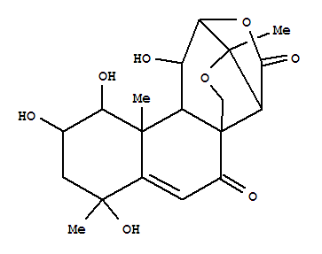 Molecular Structure of 152340-68-6 (2H-5a,2,5-(Methanoxymetheno)naphth[1,2-d]oxepin-4,6(1H,5H)-dione,8,9,10,11,11a,11b-hexahydro-1,8,10,11-tetrahydroxy-8,11a,14-trimethyl-,(1R,2S,5R,5aR,8S,10S,11S,11aR,11bR,13S)- (9CI))