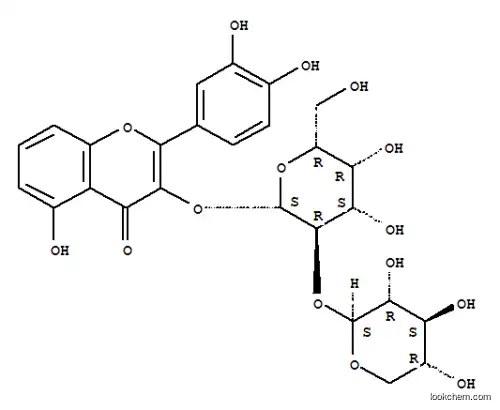 Molecular Structure of 152343-70-9 (4H-1-Benzopyran-4-one,2-(3,4-dihydroxyphenyl)-5-hydroxy-3-[(2-O-b-D-xylopyranosyl-b-D-galactopyranosyl)oxy]-)