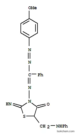 4-Thiazolidinone, 2-imino-3-((((4-methoxyphenyl)azo)phenylmethylene)amino)-5-((phenylamino)methyl)-
