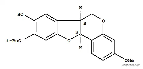 Molecular Structure of 152490-58-9 ((6aS,11aS)-3-methoxy-9-(2-methylpropoxy)-6a,11a-dihydro-6H-[1]benzofuro[3,2-c]chromen-8-ol)