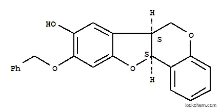 Molecular Structure of 152490-62-5 ((6aS,11aS)-9-(benzyloxy)-6a,11a-dihydro-6H-[1]benzofuro[3,2-c]chromen-8-ol)