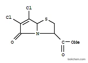 Molecular Structure of 152612-73-2 (methyl 6,7-dichloro-5-oxo-2,3,5,7a-tetrahydropyrrolo[2,1-b][1,3]thiazole-3-carboxylate)
