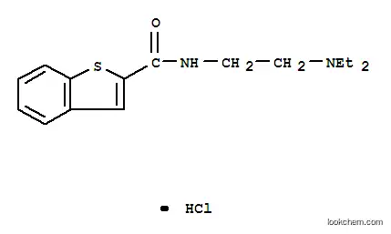 Molecular Structure of 15272-95-4 (2-[(1-benzothiophen-2-ylcarbonyl)amino]-N,N-diethylethanaminium chloride)