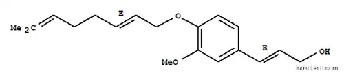 Molecular Structure of 152839-54-8 (2-Propen-1-ol,3-[3-methoxy-4-[[(2E)-7-methyl-2,6-octadien-1-yl]oxy]phenyl]-, (2E)-)