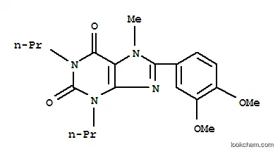 Molecular Structure of 152881-18-0 (8-(3,4-dimethoxyphenyl)-7-methyl-1,3-dipropyl-3,7-dihydro-1H-purine-2,6-dione)