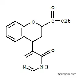 Molecular Structure of 153004-49-0 (ethyl 4-(6-oxo-1,6-dihydropyrimidin-5-yl)-3,4-dihydro-2H-chromene-2-carboxylate)