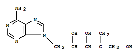 Molecular Structure of 153185-55-8 (D-erythro-Pentitol,1-(6-amino-9H-purin-9-yl)-1,4-dideoxy-4-methylene- (9CI))