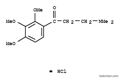 Molecular Structure of 153505-66-9 (3-(dimethylamino)-1-(2,3,4-trimethoxyphenyl)propan-1-one hydrochloride)