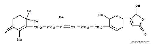 Molecular Structure of 153660-23-2 (2(5H)-Furanone,4-[3,6-dihydro-6-hydroxy-5-[4-methyl-6-(2,6,6-trimethyl-3-oxo-1-cyclohexen-1-yl)-3-hexenyl]-2H-pyran-2-yl]-5-hydroxy-(9CI))