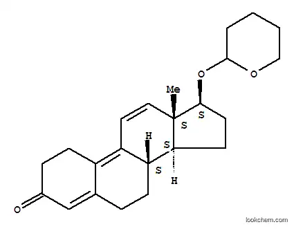 Molecular Structure of 15384-91-5 (Estra-4,9,11-trien-3-one,17-[(tetrahydro-2H-pyran-2-yl)oxy]-, (17b)- (9CI))