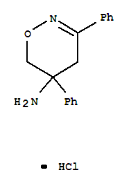 4H-1,2-Oxazin-5-amine,5,6-dihydro-3,5-diphenyl-, hydrochloride (1:1) cas  15397-93-0
