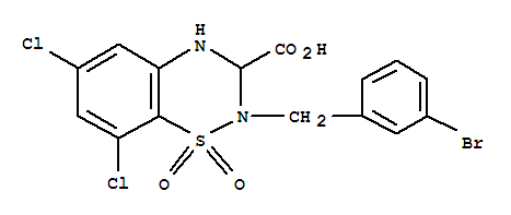 2-(3-Bromobenzyl)-6,8-dichloro-3,4-dihydro-2H-1,2,4-benzothiadiazine-3-carboxylic acid 1,1-dioxide(154106-92-0)