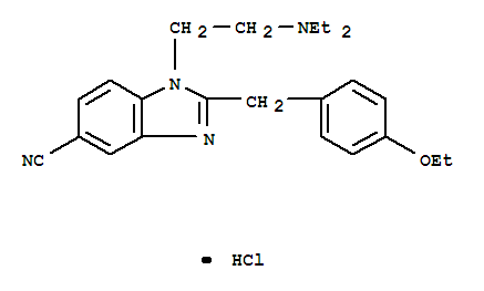 2-[5-cyano-2-[(4-ethoxyphenyl)methyl]benzimidazol-1-yl]ethyl-diethylazanium chloride