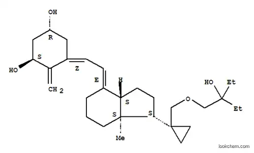 Molecular Structure of 154314-21-3 (1,3-Cyclohexanediol,5-[(2E)-[(1S,3aS,7aS)-1-[1-[(2-ethyl-2-hydroxybutoxy)methyl]cyclopropyl]octahydro-7a-methyl-4H-inden-4-ylidene]ethylidene]-4-methylene-,(1R,3S,5Z)- (9CI))
