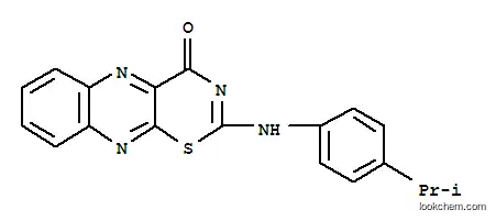 Molecular Structure of 154371-16-1 (2-{[4-(1-methylethyl)phenyl]amino}-4H-[1,3]thiazino[5,6-b]quinoxalin-4-one)