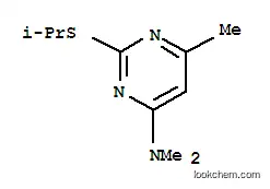 Molecular Structure of 154496-63-6 (N,N,6-trimethyl-2-(propan-2-ylsulfanyl)pyrimidin-4-amine)