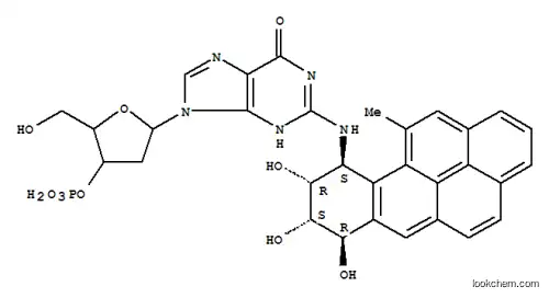 Molecular Structure of 154554-27-5 (3'-Guanylic acid,2'-deoxy-N-(7,8,9,10-tetrahydro-7,8,9-trihydroxy-11-methylbenzo[a]pyren-10-yl)-,[7R-(7a,8b,9b,10a)]- (9CI))