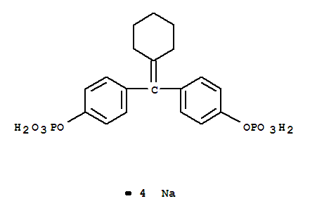 Phenol,4-[cyclohexylidene[4-(phosphonooxy)phenyl]methyl]-, dihydrogen phosphate,tetrasodium salt (9CI) cas  15480-76-9