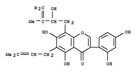 4H-1-Benzopyran-4-one,3-(2,4-dihydroxyphenyl)-5,7-dihydroxy-8-(2-hydroxy-3-methyl-3-buten-1-yl)-6-(3-methyl-2-buten-1-yl)-