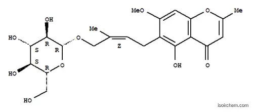 Molecular Structure of 155112-94-0 (4H-1-Benzopyran-4-one,6-[(2Z)-4-(b-D-glucopyranosyloxy)-3-methyl-2-buten-1-yl]-5-hydroxy-7-methoxy-2-methyl-)