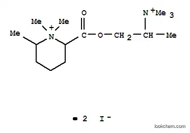 Molecular Structure of 15521-09-2 (1,1,2-trimethyl-6-{[2-(trimethylammonio)propoxy]carbonyl}piperidinium diiodide)
