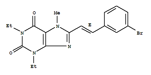(E)-8-(3-BROMOSTYRYL)-1,3-DIETHYL-7-METHYLXANTHINECAS