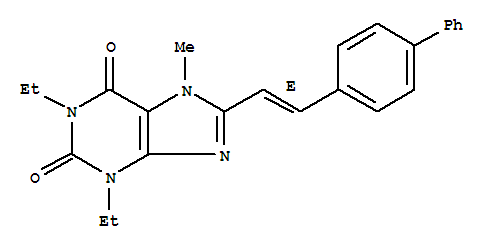 (E)-1,3-DIETHYL-7-METHYL-8-(4-PHENYLSTYRYL)XANTHINECAS
