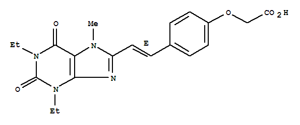 (E)-8-(4-CARBOXYMETHOXYSTYRYL)-1,3-DIETHYL-7-METHYLXANTHINECAS