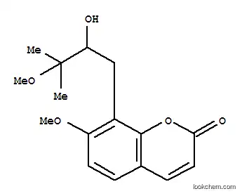 Molecular Structure of 155281-50-8 (2H-1-Benzopyran-2-one,8-(2-hydroxy-3-methoxy-3-methylbutyl)-7-methoxy-, (-)-)