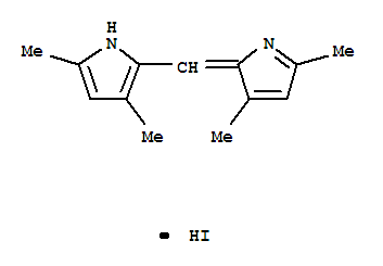 1H-Pyrrole,2-[(3,5-dimethyl-2H-pyrrol-2-ylidene)methyl]-3,5-dimethyl-, hydriodide (1:1) cas  15536-55-7