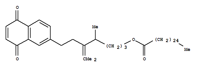 Molecular Structure of 155566-27-1 (Hexacosanoic acid,5-[2-(5,8-dihydro-5,8-dioxo-2-naphthalenyl)ethyl]-4,6-dimethyl-5-hepten-1-ylester, (+)-)